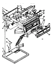 Top And Console Assembly parts for Kenmore Dryer 110.77490600 (11077490600, 110 77490600) from AppliancePartsPros.com