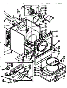 Cabinet Assembly parts for Kenmore Dryer 110.77490600 (11077490600, 110 77490600) from AppliancePartsPros.com