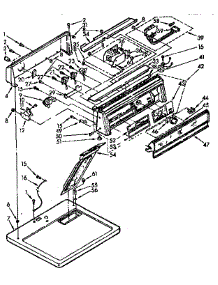 Top And Console Assembly parts for Sears Dryer 11077491200 from AppliancePartsPros.com