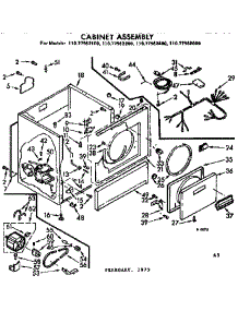 Cabinet Asm parts for Sears Dryer 11077562400 from AppliancePartsPros.com