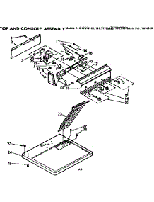 Top And Console Assembly parts for Sears Dryer 11077570120 from AppliancePartsPros.com