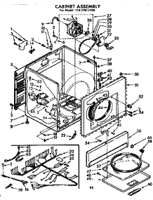 Cabinet Assembly parts for Kenmore Dryer 110.77611100 (11077611100, 110 77611100) from AppliancePartsPros.com