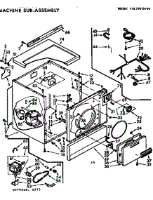 Machine Sub-Assembly parts for Sears Dryer 11077615100 from AppliancePartsPros.com