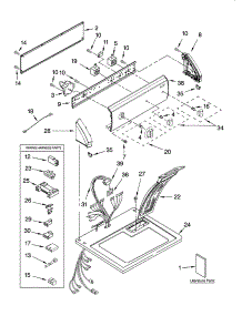 Top And Console Parts parts for Kenmore Dryer 110.77622600 (11077622600, 110 77622600) from AppliancePartsPros.com