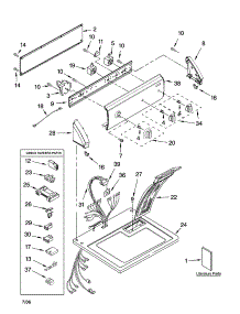 Top And Console Parts parts for Kenmore Dryer 110.77632600 (11077632600, 110 77632600) from AppliancePartsPros.com