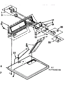 Top And Console Assembly parts for Kenmore Dryer 110.77640100 (11077640100, 110 77640100) from AppliancePartsPros.com