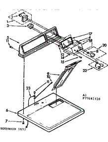 Top And Console Assembly parts for Sears Dryer 11077641110 from AppliancePartsPros.com