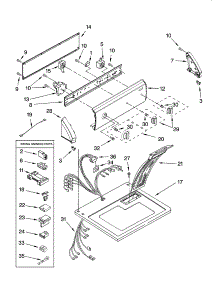 Top And Console Parts parts for Kenmore Dryer 110.77652600 (11077652600, 110 77652600) from AppliancePartsPros.com
