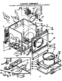 Cabinet Assembly parts for Sears Dryer 11077677410 from AppliancePartsPros.com
