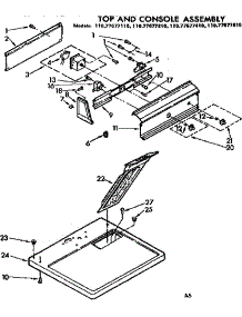 Top And Console Assembly parts for Sears Dryer 11077677410 from AppliancePartsPros.com