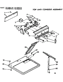 Top And Console Assembly parts for Sears Dryer 11077691110 from AppliancePartsPros.com