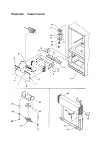 Evaporator / Freezer Control parts for Kenmore Refrigerator 596.71272101 (59671272101, 596 71272101) from AppliancePartsPros.com