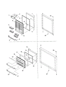 Door Assembly parts for Kenmore Refrigerator 596.71282100 (59671282100, 596 71282100) from AppliancePartsPros.com
