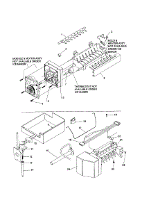 Icemaker parts for Kenmore Refrigerator 596.71814100 (59671814100, 596 71814100) from AppliancePartsPros.com