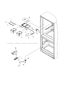 Crisper Assembly / Freezer Control parts for Kenmore Refrigerator 596.71819101 (59671819101, 596 71819101) from AppliancePartsPros.com