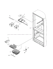 Crisper / Freezer Feature parts for Kenmore Refrigerator 596.71862100 (59671862100, 596 71862100) from AppliancePartsPros.com