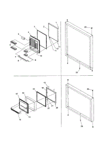 Door parts for Kenmore Refrigerator 596.71872100 (59671872100, 596 71872100) from AppliancePartsPros.com