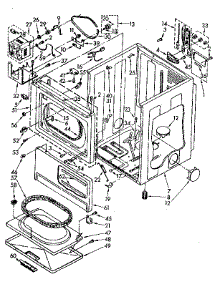 Cabinet Parts parts for Kenmore Dryer 110.86894700 (11086894700, 110 86894700) from AppliancePartsPros.com