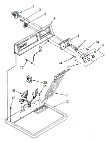Top And Console parts for Kenmore Dryer 110.86910100 (11086910100, 110 86910100) from AppliancePartsPros.com