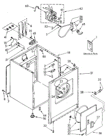 Cabinet parts for Kenmore Dryer 110.86910100 (11086910100, 110 86910100) from AppliancePartsPros.com