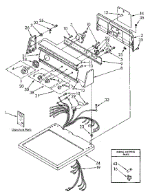 Top And Console parts for Kenmore Dryer 110.86982110 (11086982110, 110 86982110) from AppliancePartsPros.com