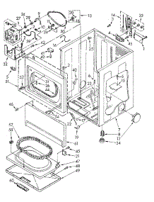 Cabinet parts for Kenmore Dryer 110.86982800 (11086982800, 110 86982800) from AppliancePartsPros.com