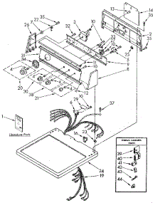 Top And Console Parts parts for Kenmore Dryer 110.86982800 (11086982800, 110 86982800) from AppliancePartsPros.com