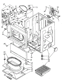 Cabinet parts for Kenmore Dryer 110.86982810 (11086982810, 110 86982810) from AppliancePartsPros.com