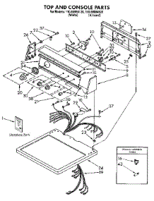 Top And Console parts for Kenmore Dryer 110.86984120 (11086984120, 110 86984120) from AppliancePartsPros.com