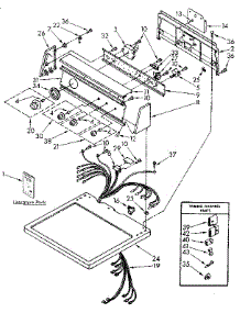 Top And Console parts for Kenmore Dryer 110.86984700 (11086984700, 110 86984700) from AppliancePartsPros.com
