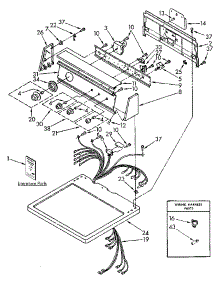 Top And Console parts for Kenmore Dryer 110.86984810 (11086984810, 110 86984810) from AppliancePartsPros.com