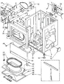 Cabinet parts for Kenmore Dryer 110.86993110 (11086993110, 110 86993110) from AppliancePartsPros.com