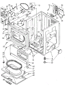 Cabinet parts for Kenmore Dryer 110.86994800 (11086994800, 110 86994800) from AppliancePartsPros.com
