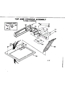 Top And Console Asm parts for Kenmore Dryer 110.87015100 (11087015100, 110 87015100) from AppliancePartsPros.com