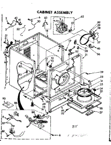 Cabinet Asm parts for Kenmore Dryer 110.87015100 (11087015100, 110 87015100) from AppliancePartsPros.com