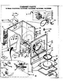 Cabinet Parts parts for Kenmore Dryer 110.87070100 (11087070100, 110 87070100) from AppliancePartsPros.com