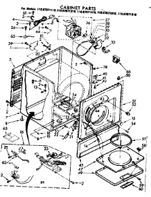 Cabinet Parts parts for Kenmore Dryer 110.87071410 (11087071410, 110 87071410) from AppliancePartsPros.com