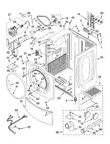 Cabinet Parts parts for Kenmore Dryer 110.87086601 (11087086601, 110 87086601) from AppliancePartsPros.com