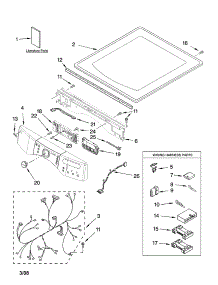 Top And Console Parts parts for Kenmore Dryer 110.87088602 (11087088602, 110 87088602) from AppliancePartsPros.com