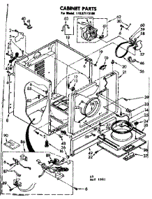 Cabinet Parts parts for Sears Dryer 11087115100 from AppliancePartsPros.com