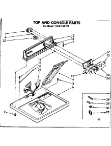 Top And Console Parts parts for Sears Dryer 11087130100 from AppliancePartsPros.com