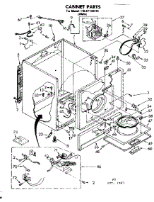 Cabinet Parts parts for Sears Dryer 11087130110 from AppliancePartsPros.com