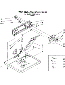 Top And Console Parts parts for Sears Dryer 11087130110 from AppliancePartsPros.com