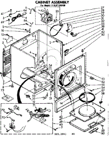 Cabinet Assembly parts for Sears Dryer 11087155100 from AppliancePartsPros.com
