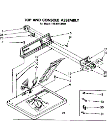 Top And Console Assembly parts for Sears Dryer 11087156100 from AppliancePartsPros.com