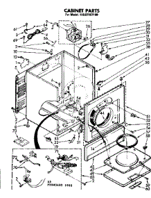 Cabinet Parts parts for Sears Dryer 11087157100 from AppliancePartsPros.com