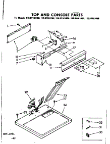 Top And Console Parts parts for Sears Dryer 11087161600 from AppliancePartsPros.com
