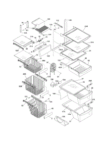 Shelves parts for Kenmore Refrigerator 253.5569440N (2535569440N, 253 5569440N) from AppliancePartsPros.com
