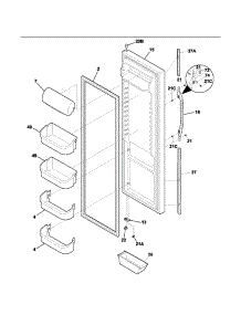 Refrigerator Door parts for Kenmore Refrigerator 253.56272403 (25356272403, 253 56272403) from AppliancePartsPros.com