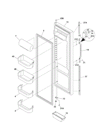 Refrigerator Door parts for Kenmore Refrigerator 253.56273409 (25356273409, 253 56273409) from AppliancePartsPros.com
